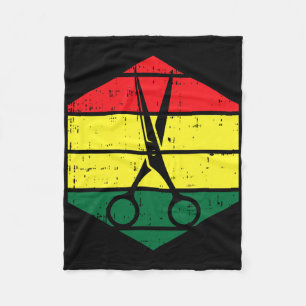 Hair-stylist Juneteenth Blm Black History Hairdres Fleece Blanket