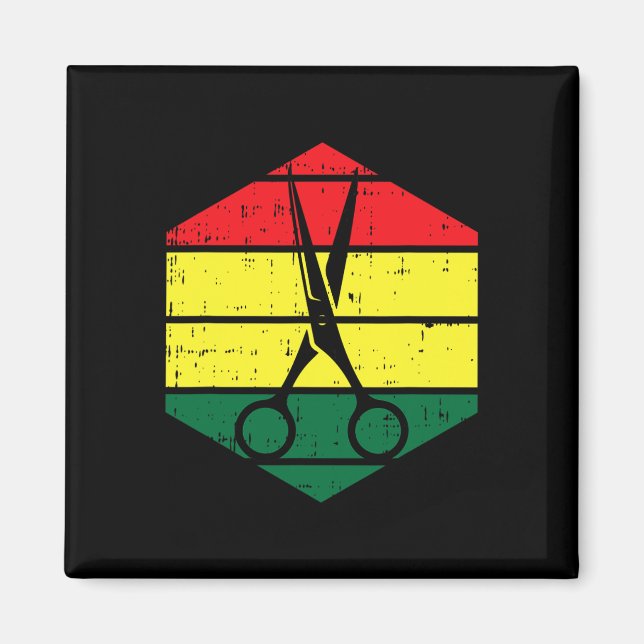 Hair-stylist Juneteenth Blm Black History Hairdres Magnet (Front)