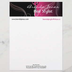 hair stylist letter head letterhead design