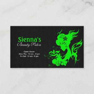 Hair Stylist (Lime) Business Card