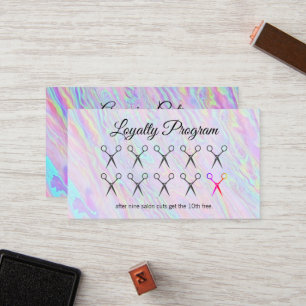Hair Stylist   Loyalty Program   Rainbow Liquid Card