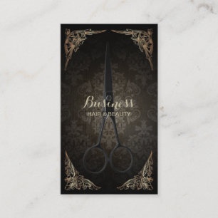 Hair Stylist Loyalty Punch Vintage Framed Damask