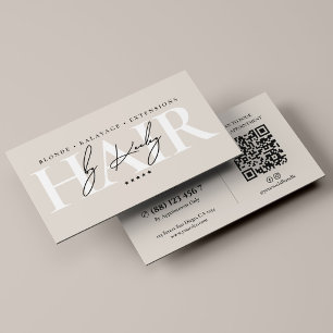 Hair Stylist Minimal Hair Salon Sand  Business Card