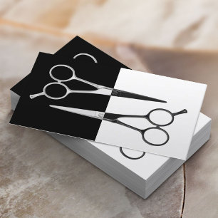 Hair Stylist Modern Scissors Hairdresser Business Card