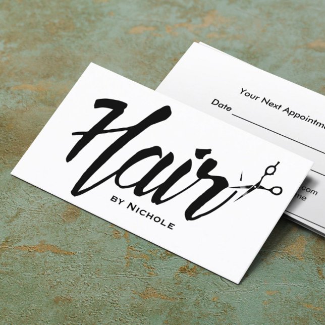 Hair Stylist Modern Script Salon Appointment (Creator Uploaded)