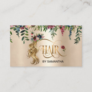 Hair stylist modern typography hair extension business card