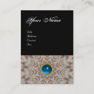 HAIR STYLIST monogram ,sapphire blue black Business Card