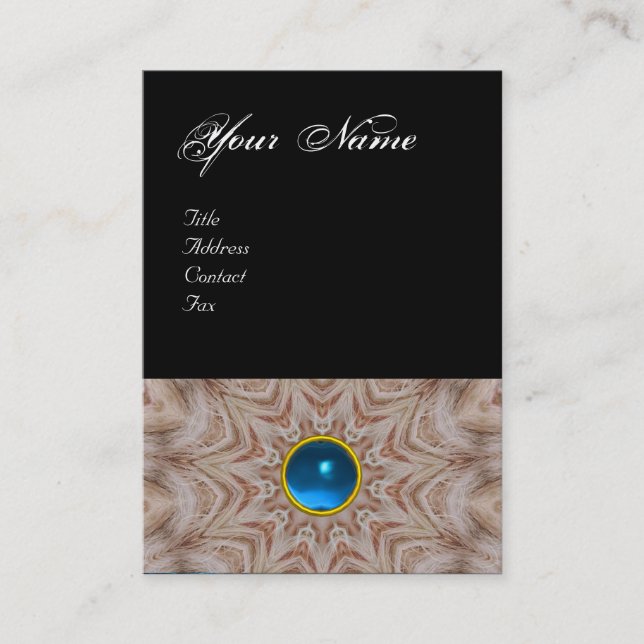 HAIR STYLIST monogram  ,sapphire blue black Business Card (Front)