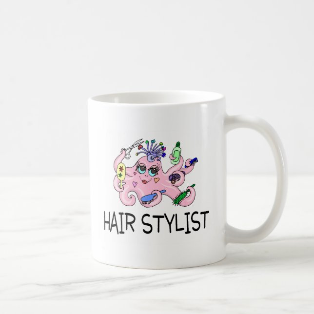 Hair Stylist Octopus Coffee Mug (Right)