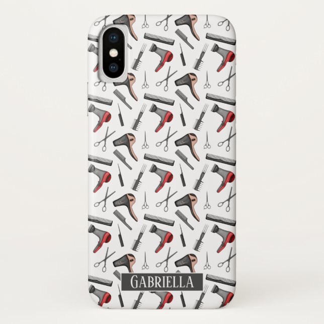 Hair Stylist Pattern Personalised Case-Mate iPhone Case (Back)