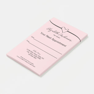 Hair Stylist Pink and Black Your Next Appointment Post-it Notes