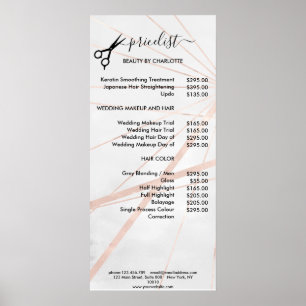 Hair Stylist Pricelist Poster