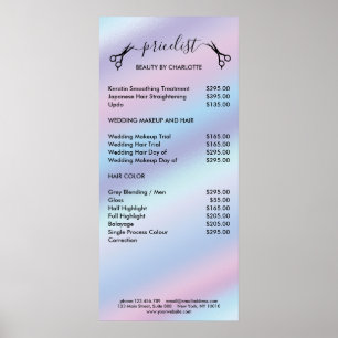 Hair Stylist Pricelist Poster
