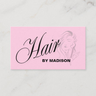 Hair Stylist QR Code  Business Card