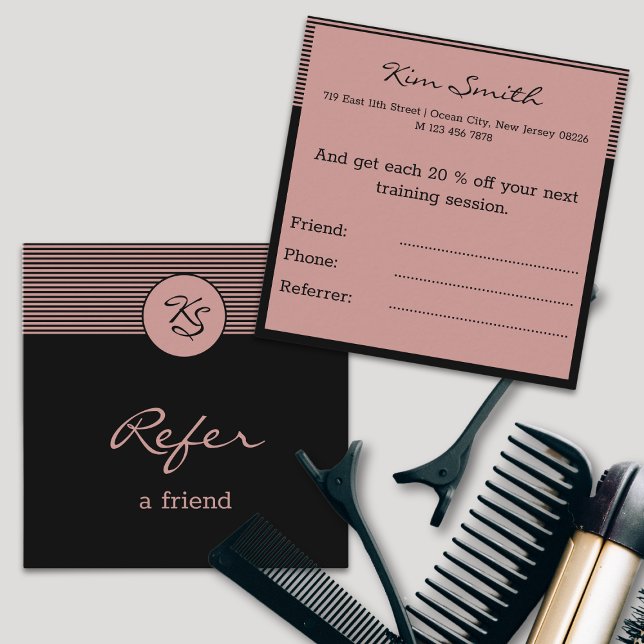 Hair Stylist Refer A Friend Square Referral Card (Hair Stylist Refer A Friend Square Referral Card)