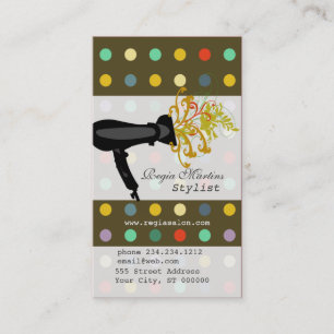 Hair Stylist Retro-Vintage Pattern Salon Appointment Card