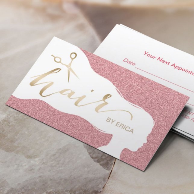 Hair Stylist Rose Gold Glitter Salon Appointments (Creator Uploaded)