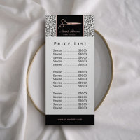 Hair Stylist Rose Gold Scissor Leopard Price List