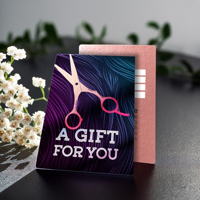 Hair Stylist Rose Gold Scissors Gift Certificate (Creator Uploaded)