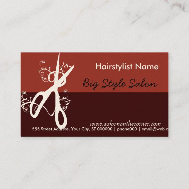Hair Stylist Salon Beauty Spa Modern Appointment Card (Front)