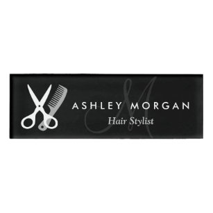 Hair Stylist Name Tags Zazzle Com Au