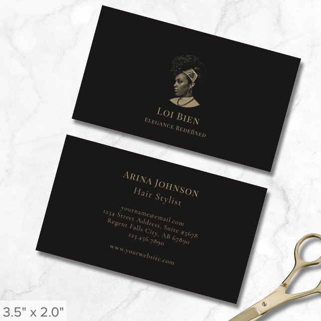 Hair Stylist Salon Business Card (Creator Uploaded)