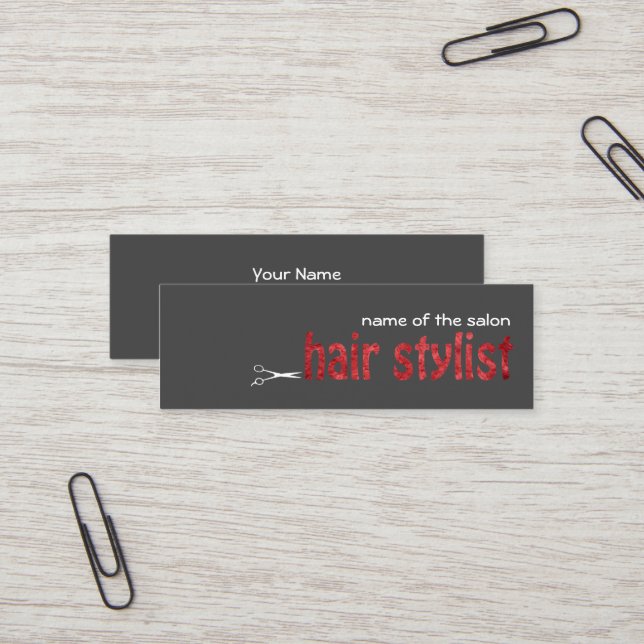 Hair Stylist/Salon Business Card Template (Front/Back In Situ)