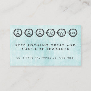 Hair Stylist Salon Loyalty Program Cards