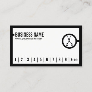 Hair Stylist Salon Minimal Border Loyalty Punch Card