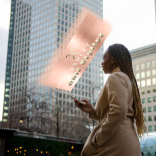 Hair Stylist Salon Rose Gold Appointment Card