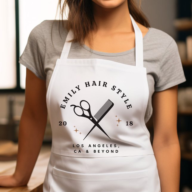 Hair Stylist Salon Scissors & Comb Hairdresser Apron (Creator Uploaded)