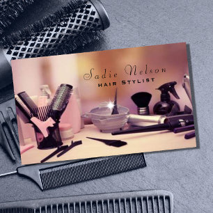 Hair stylist Salon Tools Beauty Business Card