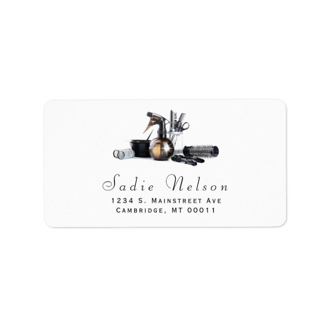 Hair stylist Salon Tools Beauty Business Label (Front)