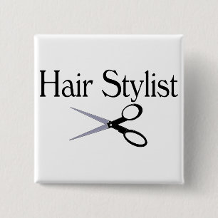 Hair Stylist Scissors 15 Cm Square Badge