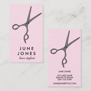 Hair Stylist Scissors Chic Minimal Line Art CUSTOM Business Card