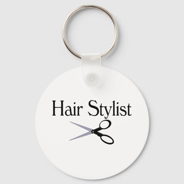 Hair Stylist Scissors Key Ring (Front)