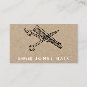 Hair stylist Scissors modern black hair salon Business Card