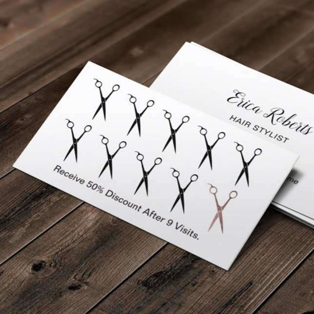 Hair Stylist Scissors Simple Plain Loyalty Punch (Creator Uploaded)