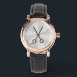 Hair Stylist Scissors Watch<br><div class="desc">scissors are in two pieces so they can be opened or closed more and repositioned on the watch .. click "customise it" and while holding down the command key on your keyboard click the rotate tool in zazzle's editing tools to enter a numeric value to rotate each piece</div>