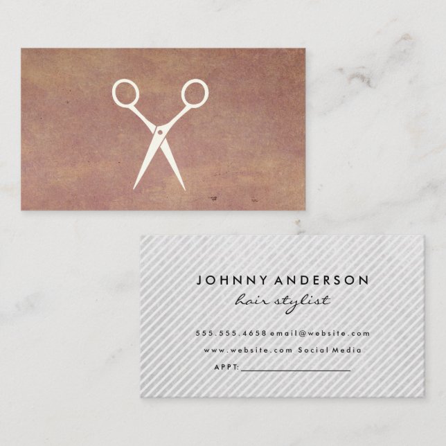 Hair Stylist Silver Scissors Appointment (Front/Back)