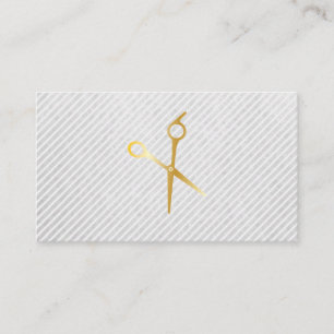Hair Stylist Silver Scissors Barber Hair Care Appointment Card