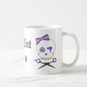 Hair Stylist Skull & Scissor Crossbones - Purple Coffee Mug