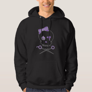 Hair Stylist Skull & Scissor Crossbones - Purple Hoodie