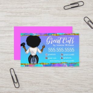 Hair Stylist Social Media Business Card