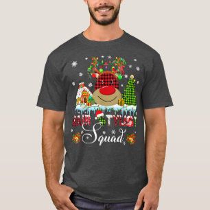 Hair Stylist Squad Christmas Lights Red Plaid Rein T-Shirt