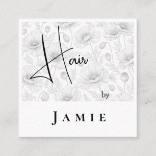 Hair Stylist Square Business Card