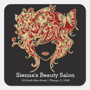 Hair stylist square sticker