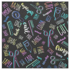 Hair Stylist Text and Tools Multi-Color1 ID749