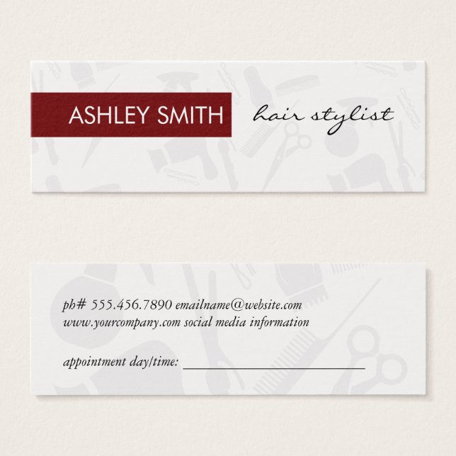 Hair Stylist Tools Appointment / Red (Front & Back)