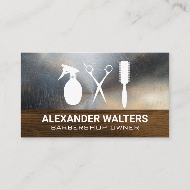 Hair Stylist Tools | Beauty Business Card (Front)